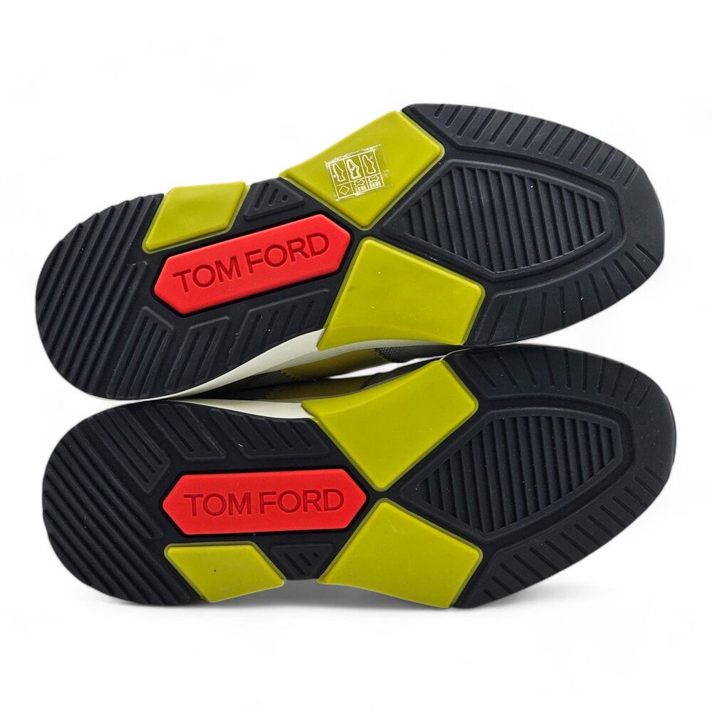 Tom Ford Jagga Leather-Trimmed Suede and Mesh Sneakers in 6 $990 - Picture 6 of 11